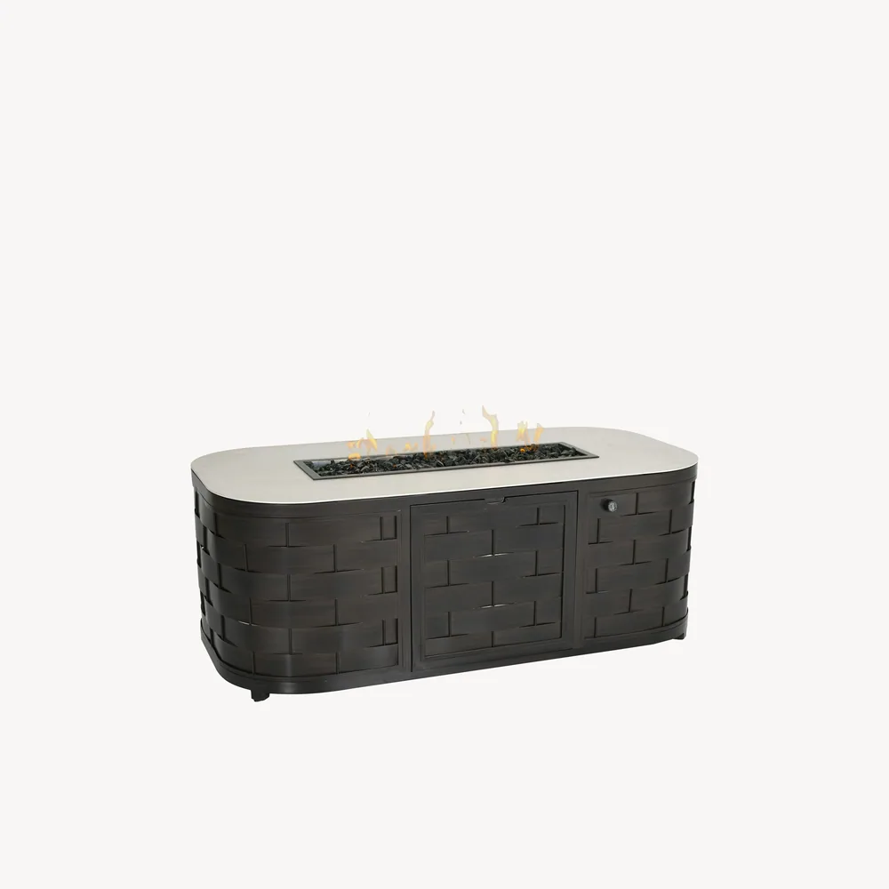 Mesa de fuego ovalada 30" x 60" Biscayne